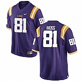Lsu Tigers 81 moss Purple Nike College Football Jersey Dzhi,baseball caps,new era cap wholesale,wholesale hats